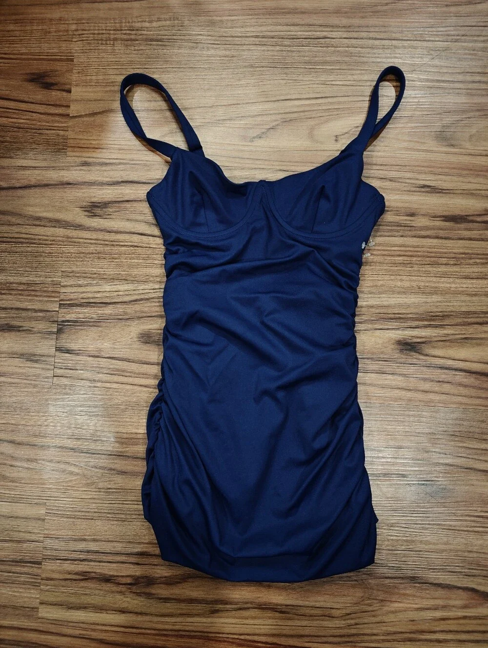 SKIMS Shaping Sculpting Swim Ruched One Piece Swimsuit in Midnight